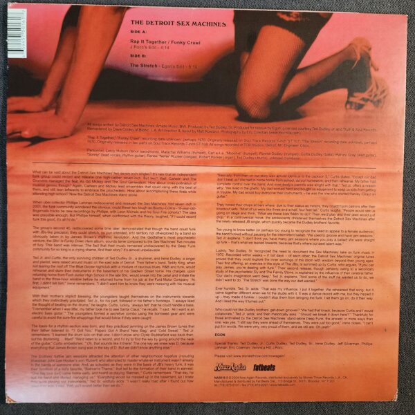 The Detroit Sex Machines – The Funky Crawl (12", 2005) - Image 2