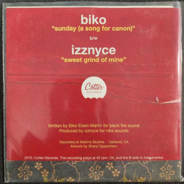 Biko With izznyce – Sunday (A Song For Canon) / Sweet Grind Of Mine (7", 2010) - Image 2