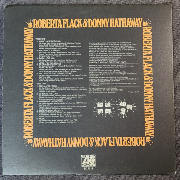 Roberta Flack & Donny Hathaway – Roberta Flack & Donny Hathaway (LP, 1972) - Image 2