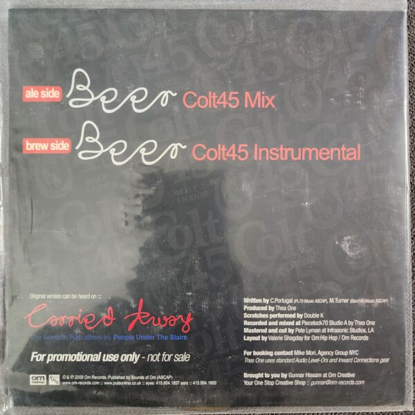 People Under The Stairs – Beer (Colt45 Mix) (7", 2009) - Image 2