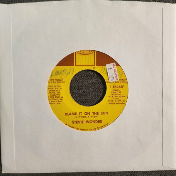 Stevie Wonder – Don't You Worry 'Bout A Thing / Blame It On The Sun (7", 1974) - Image 2