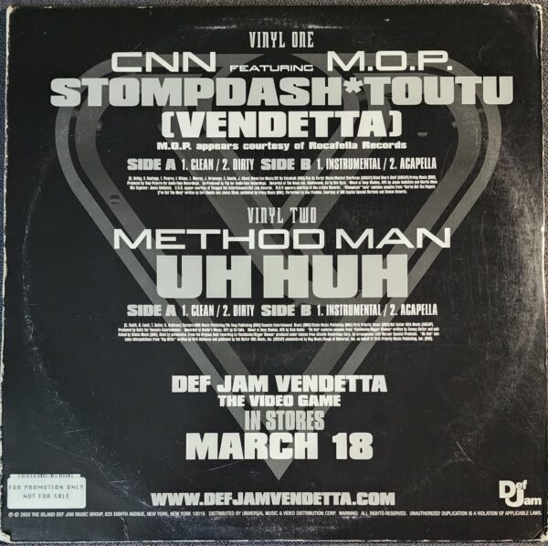 Capone -N- Noreaga / Method Man – Def Jam Vendetta (2x 12", 2003) - Image 2