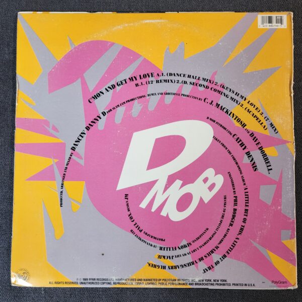 D-Mob Introducing Cathy Dennis – C'mon And Get My Love (12", 1989) - Image 2