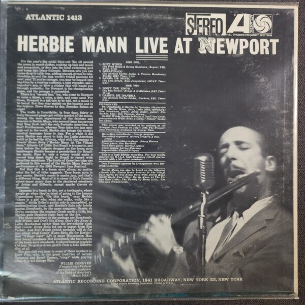 Herbie Mann – Live At Newport (LP, 1963) - Image 2