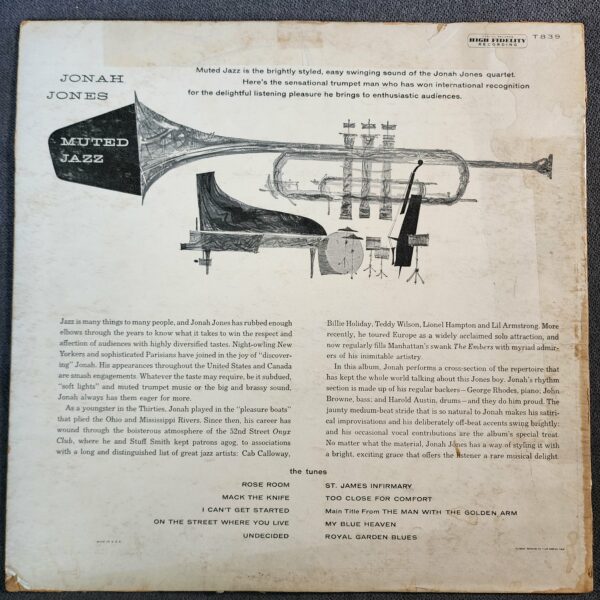 Jonah Jones – Muted Jazz (LP, 1957) - Image 2