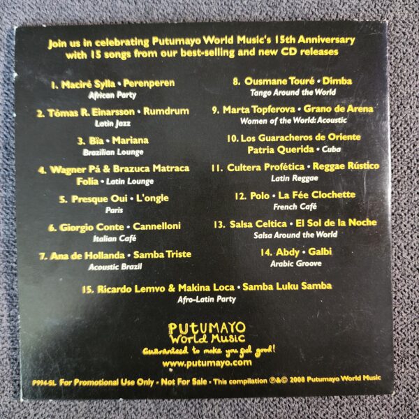 Various – Putumayo World Music Sampler (15 Years Of The Best Music From Around The World) (CD, 2008) - Image 2